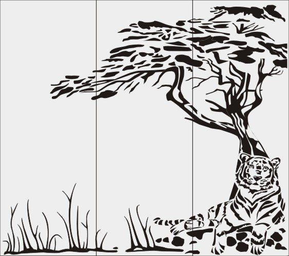 Пескоструйный рисунок Дерево 38